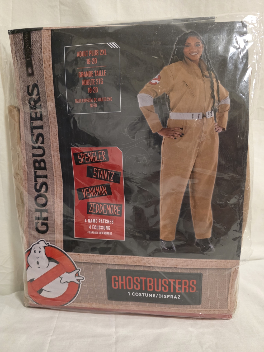 Ghostbusters Cosplay Halloween Costume Licensed ADULT PLUS SIZE 2XL (48-52) New